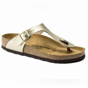 Birkenstock Gizeh Birko-Flor Metallic Gold Sandals Size 40 (Women’s 9)